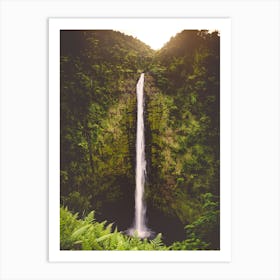 Waterfall In Hawaii - Rainforest Landscape Art Print