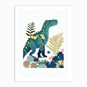 Iguanodon BernissDinosaur artensis Terrazzo Style Dinosaur Art Print