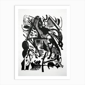 Birth Of The Wolves, Franz Marc Art Print