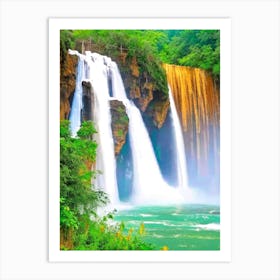 Anisakan Falls, Myanmar Majestic, Beautiful & Classic (2) Art Print