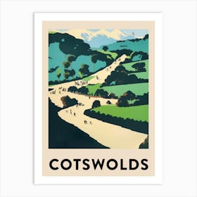 Cotswolds 5 Vintage Travel Poster Art Print