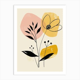 Antalya Flower Market Boho Minimalist Style Art Print