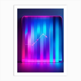 Abstract Navigation Arrows Digital Interface Design Fluid Lines Intersecting Gradient Colors Shif (2) Art Print