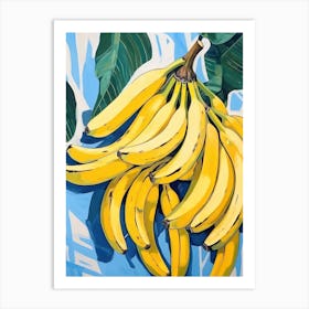 Bananas Fruit Summer Illustration 2 Art Print