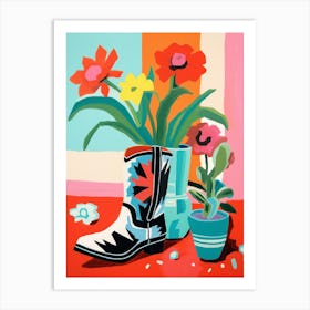 Matisse Inspired Cowgirl Boots 2 Art Print