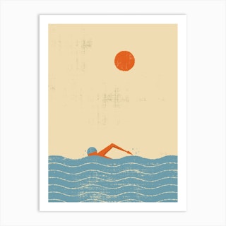 Swimmer Art Print