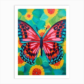 Pop Art Malachite Butterfly 1 Art Print
