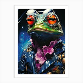 Frog In Sunglasses Art Print