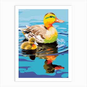 Ducklings Colour Pop 5 Art Print