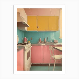 Retro Pastel Kitchen Polaroid Inspired 1 Art Print