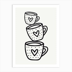 Doodle Coffee Cup Illustration Art Print