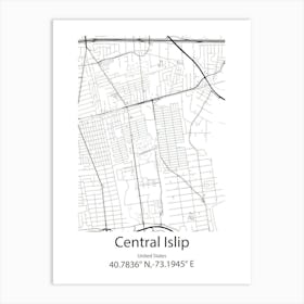 Central Falls,United States Minimalist Map Art Print