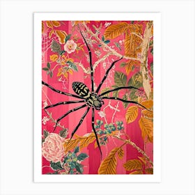 Floral Animal Painting Spider 1 Art Print