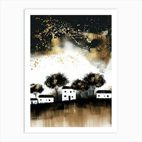 Black And Gold 39 Art Print