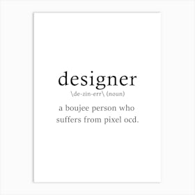 Designer Definition Poster - Dictionary Art Print