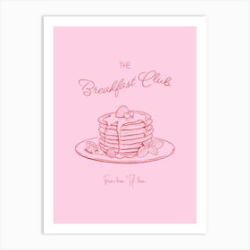 The Breakfast Club - Pink And Red Art Print