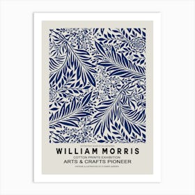 William Morris Blue Botanical Poster Art Print