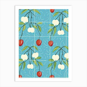 Cherries Illustration 2 Art Print