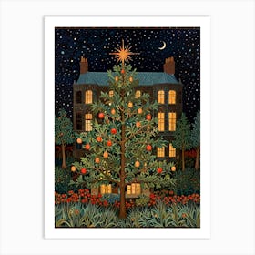 William Morris Christmas Tree 2 Art Print