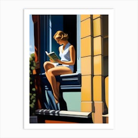 Girl Reading Art Print