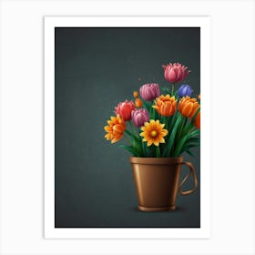 Flowers In A Pot Art Print