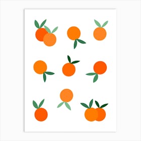 Oranges Pattern Art Print