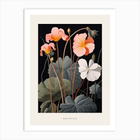 Flower Illustration Nasturtium 3 Poster Art Print