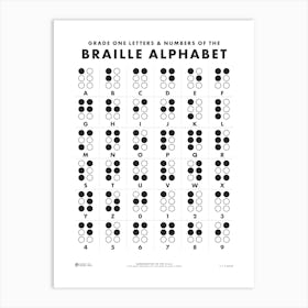 Braille Alphabet Art Print