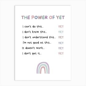 Power Of Yet Art Print