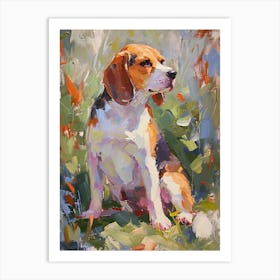 Beagle Acrylic Painting 3 Art Print