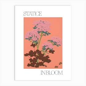 Statice In Bloom Flowers Bold Illustration 2 Art Print