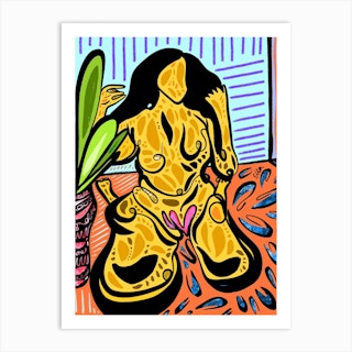Yellow Babe Art Print