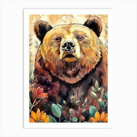 Grizzly Bear animal art 1 Art Print