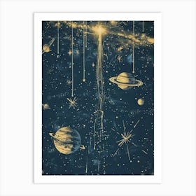 Planets In Space 12 Art Print