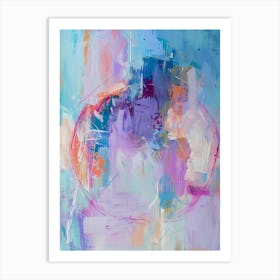 lilac abstract painting 1 Art Print