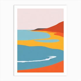 Dornoch Beach Highlands Scotland Midcentury Art Print