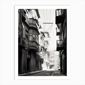 Porto, Portugal, Spain, Black And White Photography 2 Art Print