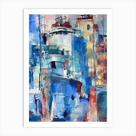 Port Of Beirut Lebanon Abstract Block 2 harbour Art Print