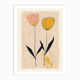 Utrecht Flower Market Boho Minimalist Style Art Print