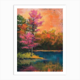 Sunset By The Lake 2 Art Print