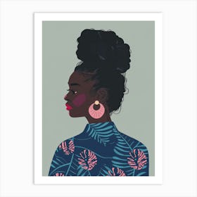 Illustration Of A Black Woman Art Print