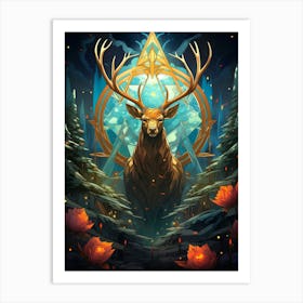 Deer In The Forest 2 Art Print