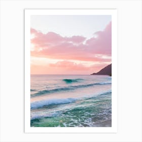 Anse Chastanet Beach, St Lucia Pink Photography 1 Art Print