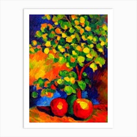 Star Apple 2 Fruit Vibrant Matisse Inspired Painting Fruit Art Print