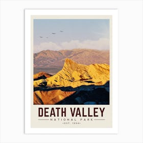 Death Valley Minimalist Travel Poster Art Print