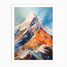 Zugspitze Germany 4 Mountain Painting Art Print
