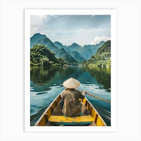 Man In A Boat 2 Art Print