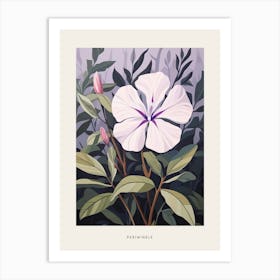 Flower Illustration Periwinkle 2 Poster Art Print