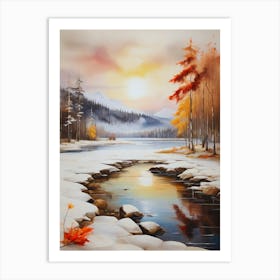 Sunset By The River 9 Art Print