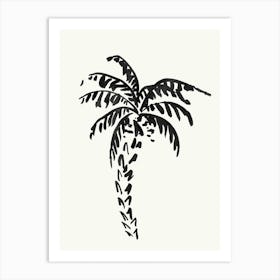 Black Palm Tree 2 Art Print